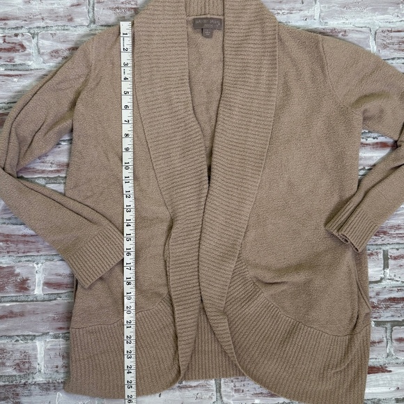 Barefoot Dreams Cozychic Lite Circle Cardigan Sweater Stone Neutral Large - Picture 4 of 8
